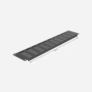DeLOCK Panneau Rack 19" 2U Noir Métal avec Évents Verticaux - Dimensions 482 x 88.5 x 10 mm - Pour Armoire Réseau Standard - Miniature 2