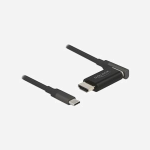 DeLOCK Adaptateur USB Type-C vers HDMI 4K 60Hz, câble 1.2m, connecteur magnétique, AWG 32/24, 3840x2160 pixels, noir - Miniature 1