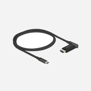 DeLOCK Adaptateur USB Type-C vers HDMI 4K 60Hz, câble 1.2m, connecteur magnétique, AWG 32/24, 3840x2160 pixels, noir - Miniature 2