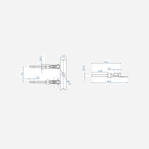 DeLOCK 66726 : Contacts à sertir D-Sub mâle, AWG 20-24, placage Or, -40°C à 105°C, sachet de 40 pièces. - Miniature 2