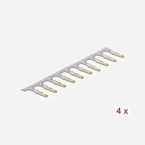DeLOCK Contacts à Sertir D-Sub Femelle - Acier Inoxydable - AWG 20/24 - Placage Or - Température -40°C à 105°C - Sachet de 40 Pièces - Miniature 1