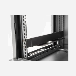 DeLOCK Support de Montage 19" Réglable 368-600mm Métal Noir, 2 Pièces - Pour Armoire Réseau, Fixation Composants Réseau, Profondeur 60mm - Miniature 3