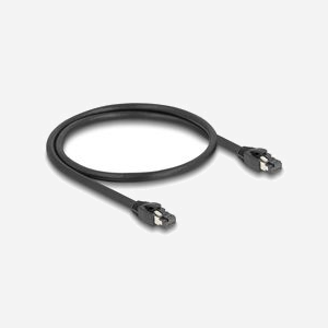 DeLOCK Câble Réseau Cat.8.1 S/FTP 50cm RJ45 Mâle-Mâle 40Gbps 2GHz Noir LSZH AWG24 pour 40GBASE-T GHMT Certifié