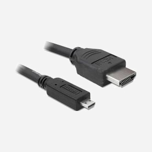 DeLOCK Câble HDMI 3m, Connecteur HDMI Type A (Standard) vers HDMI Type D (Micro), Contacts Nickelés, Noir, Mâle/Mâle, Réf. 82663