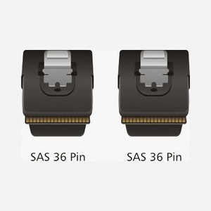 DeLOCK Câble SAS M/M 0.1m - Connecteur SFF 8087 vers SFF 8087 - Longueur 10cm - Noir/Rouge - Code douanier 84733080 - Miniature 2