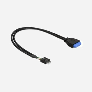 Câble SCSI Interne DeLOCK 83095, 0.3m, Noir, Connecteur Mâle, Double Connecteur SCSI