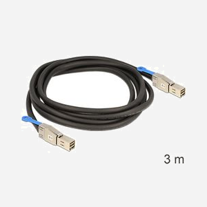 DeLOCK Câble SAS 83396 - Mini SAS HD x 4 (SFF 8644) Mâle/Mâle - Longueur 3m - Noir et Argent - Spécification SAS pour stockage et serveurs - Miniature 2