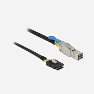 DeLOCK 83616 Câble SAS 1m, 6 Gbit/s, Connecteur Mini SAS HD SFF-8644 vers Mini SAS SFF-8087, AWG 30, Noir - Miniature 1