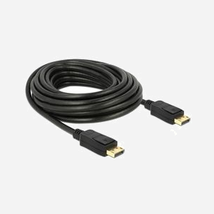 DeLOCK 84860 - Câble DisplayPort 1.2 Mâle/Mâle 7m Noir - 3840x2160 (4K) 60Hz - Cuivre AWG28/30 - Triple Blindage - 21.6 Gbit/s - Miniature 2