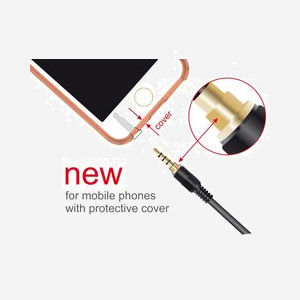 Câble Audio DeLOCK 85610 3.5mm Mâle-Mâle 1m Noir, Contacts Or, AWG24, Connecteur 1 Droit, Connecteur 2 Courbe, Sachet individuel - Miniature 3
