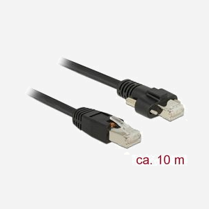 DeLOCK 85672 Câble Réseau 10 m Cat6 S/FTP (S-STP) RJ-45 Mâle/Mâle Noir, AWG26, Diamètre 6.2mm - Miniature 2