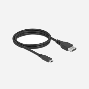DeLOCK Câble USB Type-C vers DisplayPort 8K 60Hz - 1.5m - DP Alt Mode - 7680x4320 - 32.4 Gbps - HDCP 1.4/2.2 - HDR - Connecteurs plaqués or - Miniature 1