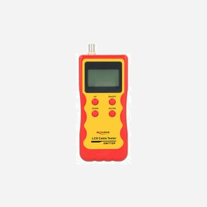 Testeur de câbles DeLOCK 86108 - BNC, RJ-12, RJ-45, USB - Écran LED, 9V - Dimensions 80x32x185mm - Jaune/Rouge - Sans piles - Miniature 2