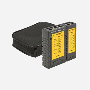 DeLOCK 86407 Testeur de câble réseau RJ-45/RJ-12 - Test de transmission - Alimentation 9V - Dimensions 96x104x27mm - Housse de rangement incluse - Miniature 2
