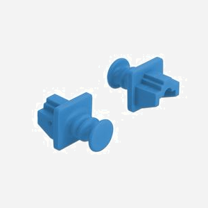 DeLOCK 86509 : Kit de 10 caches anti-poussière bleus pour port RJ-45 en plastique (18x21x14mm) - Compatible commutateur réseau.