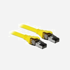 Câble Réseau DeLOCK 86582 Cat8.1 S/FTP (S-STP) 2m Jaune RJ-45 Mâle/Mâle 40000 Mbit/s AWG24 Gaine LSZH Diamètre 7.5mm