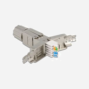 DeLOCK Coupleur Cat.6A STP sans outil, 2x LSA block, argent, 14.5x72.8x14.5mm, adaptateur câble réseau, réf. 86976 - Miniature 2