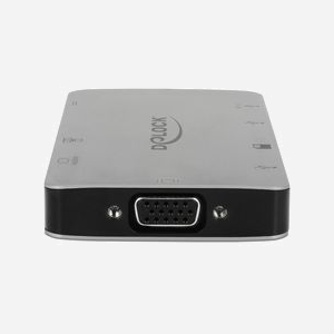 DeLOCK 87735 Station d'accueil USB 3.2 Gen 1 Type-C Gris, 2x USB-A, HDMI, VGA, Lecteur SD/SDHC/SDXC, Résolution 4K, Compatible Windows/macOS/Linux - Miniature 2