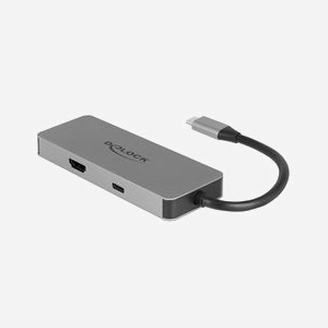 DeLOCK 87743 Station d'accueil USB 3.2 Gen 1 Type-C, HDMI, Lecteur SD/MicroSD, USB 2.0 x2, USB 3.2 Type-A/Type-C, USB Power Delivery 87W - Miniature 2