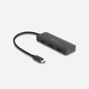 DeLOCK Diviseur USB Type-C vers 3x HDMI 4K 60Hz MST - DisplayPort 1.4 - HDCP 1.4/2.2 - Compatible Windows 10/11 - Réf. 88040 - Miniature 1