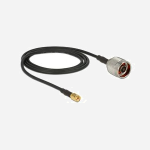 Câble Coaxial DeLOCK 88940 CFD200 2m RP-SMA Noir, Impédance 50 Ohm, Connecteur 2 Droit RP-SMA, Longueur 2 mètres - Miniature 2