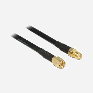 DeLOCK Câble Coaxial 15m CFD200 Connecteurs SMA/SMA 50 Ohm - Conditionnement Individuel en Sac Polyéthylène - Réf. 89425
