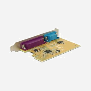 DeLOCK 89446 - Carte PCIe 2.0 Interne avec Port Série RS-232, Port Parallèle, Chipset SUN2410, FIFO 128 o, Support Windows - Miniature 2