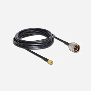 DeLOCK 89465 : Câble Coaxial RG-58 5m Connecteur N plug vers SMA plug, Impédance 50 Ohm, Fréquence 2.4 GHz, Noir