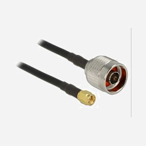 DeLOCK 89465 : Câble Coaxial RG-58 5m Connecteur N plug vers SMA plug, Impédance 50 Ohm, Fréquence 2.4 GHz, Noir - Miniature 2