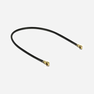 Câble coaxial DeLOCK 89642, 0,1 m, Connecteurs MHF IV/HSC MXHP32, Type 1.13, Impédance 50 Ohm, Noir/Or, Gaine 1.13mm, Conditionnement sachet - Miniature 2