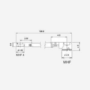 Câble coaxial DeLOCK 89647 1.13, 0.3m, Connecteurs MHF (I-PEX) à MHF IV/ HSC MXHP32, Impédance 50 Ohm, Noir/Or - Miniature 3