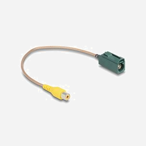 DeLOCK Câble RG-179/U 32cm Connecteur FAKRA Z Femelle vers RCA Femelle Droit - Marron/Or/Vert/Jaune - CE
