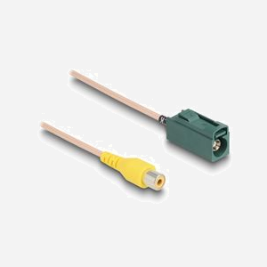DeLOCK Câble RG-179/U 32cm Connecteur FAKRA Z Femelle vers RCA Femelle Droit - Marron/Or/Vert/Jaune - CE - Miniature 2