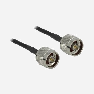 DeLOCK 90424 Câble Coaxial LMR195 10m Noir/Gris, Connecteurs Mâle/Mâle, 50 Ohm, Conditionnement Sachet Polyéthylène - Miniature 2