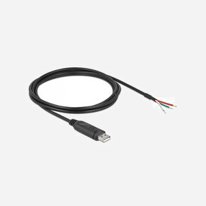 DeLOCK 90428 Câble Série 2m USB 2.0 vers RS-232 Noir - Connecteur USB-A mâle droit, AWG 26, blindage magnétique, gaine PVC - 1 pièce - Miniature 2