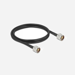 DeLOCK Câble d'antenne N mâle vers N mâle 1m LMR300, 50 Ohm, Noir - Connecteurs droits, Diamètre isolant 7.5mm, Impédance 50 Ohm