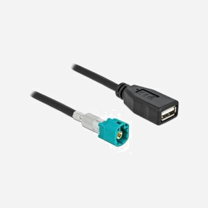 DeLOCK Câble HSD Z mâle vers USB 2.0 Type-A femelle 1 m, Impédance 100 Ohm, Contacts Or, Connecteur Droit, Ref. 90487 - Miniature 1