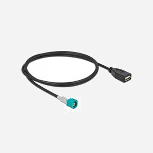 DeLOCK Câble HSD Z mâle vers USB 2.0 Type-A femelle 1 m, Impédance 100 Ohm, Contacts Or, Connecteur Droit, Ref. 90487 - Miniature 2