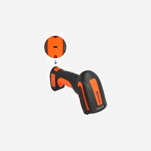 DeLOCK Scanner Code-barres 1D/2D CMOS 1280x800 Bluetooth 4.1 & 2.4GHz, Portée 150m, USB, Batterie 1800mAh, Mémoire 16Mo, Noir/Orange - Miniature 2