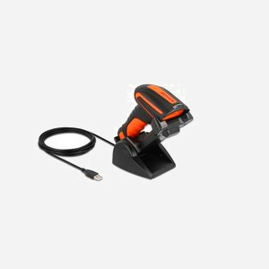 DeLOCK Scanner Code-barres Industriel 1D/2D CMOS 1280x800px Bluetooth 4.1 & 2.4GHz Portée 50cm + Station de Charge Induction, Batterie 1800mAh - Miniature 1