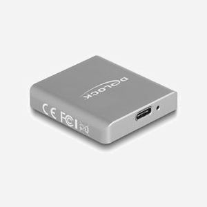 DeLOCK 91006 Lecteur Carte Mémoire SD Express USB Type-C 10 Gbps SD/SDHC/SDXC UHS-I/UHS-II Boîtier Aluminium 41x45x9mm Gris - Miniature 1