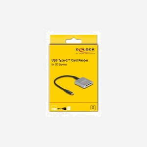 DeLOCK 91006 Lecteur Carte Mémoire SD Express USB Type-C 10 Gbps SD/SDHC/SDXC UHS-I/UHS-II Boîtier Aluminium 41x45x9mm Gris - Miniature 5