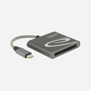 Lecteur de carte mémoire DeLOCK 91745 CFast/CFast 2.0 USB 3.2 Gen 1 (3.1 Gen 1) Type-C Noir/Argent 5000 Mbit/s, Aluminium, Windows/macOS/Linux - Miniature 1