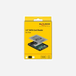 Lecteur de carte DeLOCK 91750 Interne CFast SATA Gris - 70x100x8mm - Hot-Swap - Interface SATA - Compatible CFast - Dimensions 70mm x 100mm x 8mm - Miniature 4