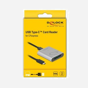 DeLOCK 91751 Lecteur CFexpress USB 3.2 Gen 1 Type-C, Boîtier Aluminium, 10 Gbps, Compatible Windows/macOS/Linux/Android/Chrome OS, 58x63x15mm - Miniature 2
