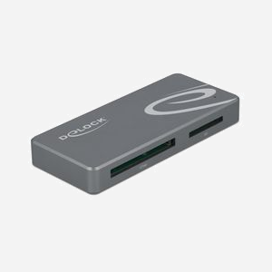 DeLOCK Lecteur Cartes CFast/SD USB Type-C 5Gbps Hub USB Type-A/Type-C, Boîtier Métal, Compatible Windows/macOS, Ref: 91754 - Miniature 1