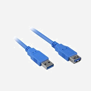 Câble d'extension Sharkoon USB 3.0 Type-A Mâle/Femelle 2m Bleu - Transfert jusqu'à 5 Gbit/s - Longueur 2 mètres - Miniature 1