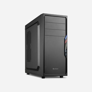 Sharkoon VS4-V Midi Tower Noir - Boîtier PC ATX/micro ATX/Mini-ITX, 3x 5.25" ext, 3x 3.5" int, 4x 2.5", USB 3.2 Gen 1, Ventilateur 120mm avant