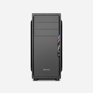 Sharkoon VS4-V Midi Tower Noir - Boîtier PC ATX/micro ATX/Mini-ITX, 3x 5.25" ext, 3x 3.5" int, 4x 2.5", USB 3.2 Gen 1, Ventilateur 120mm avant - Miniature 2