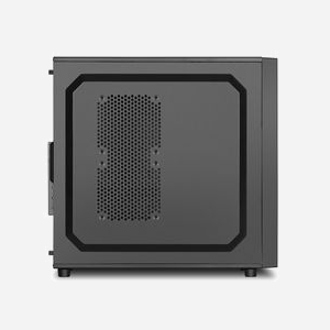 Sharkoon VS4-V Midi Tower Noir - Boîtier PC ATX/micro ATX/Mini-ITX, 3x 5.25" ext, 3x 3.5" int, 4x 2.5", USB 3.2 Gen 1, Ventilateur 120mm avant - Miniature 4